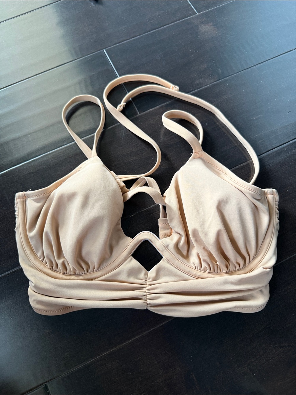 Shade & Shore Beige Bikini Top - Light Nude Swim Bralette